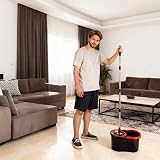 Requisite Needs Smart Spin Mop and Bucket Set Black 13 L 3 Mops view 5