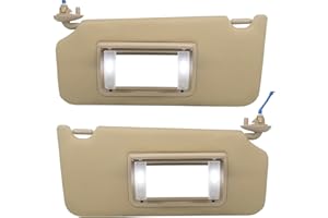 CRAZYPARTS Driver Left & Passenger Right Side Sun Visor Replacement Compatible with Honda Accord 2008 2009 2010 2011 2012 2013 2014 2015 2016 with LED Light Replaces# 83280-TA0-A91ZB 83280TA0A91ZB