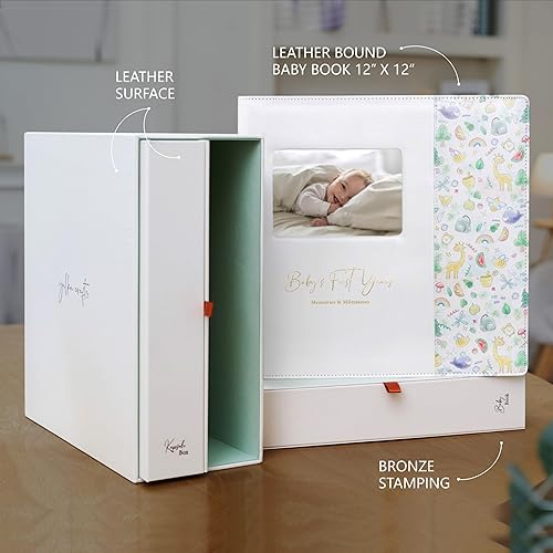 Keepsake Baby Memory Book with Keepsake Box Girl Boy Timeless