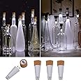 KZOBYD 4 Pack Rechargeable Bottle Lights Mini Cork Shaped Craft Lights USB Powered Fairy Cork Lights for Wine Bottles Party Décor Christmas Halloween Wedding (White)