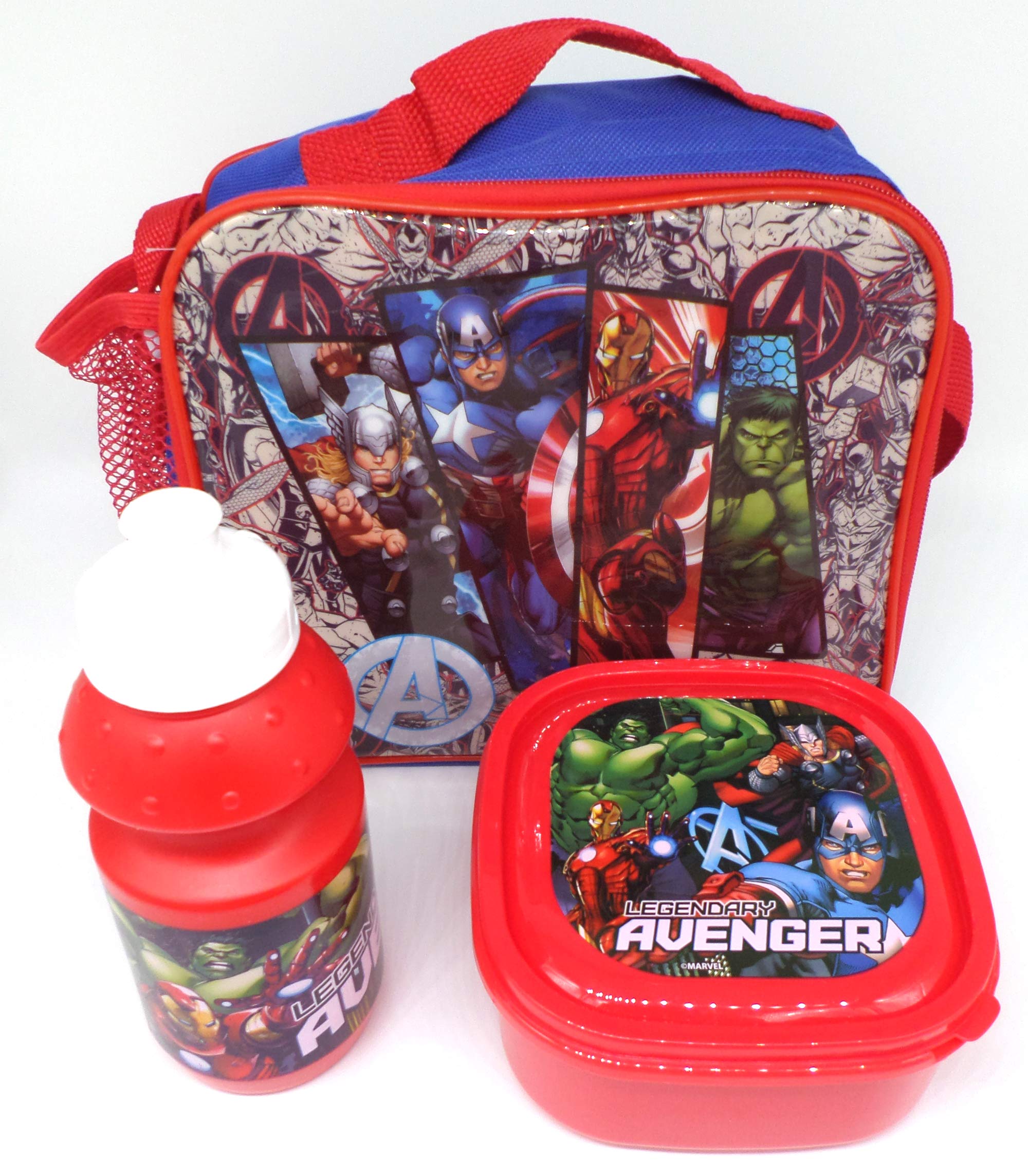 TLD Marvel Avengers Lunch Bag + Bottle + Sandwich Box - Gift Bundle