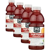 365 By Whole Foods Market, Water Nutrient Fruit Punch Potassium No Calorie, 20 Fl Oz (Pack of 4)