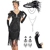 RRYIO Great Gatsby Dresses for Women,Flapper Dresses 1920s Dresses for Women Roaring 20s Costumes With 20s Accessories