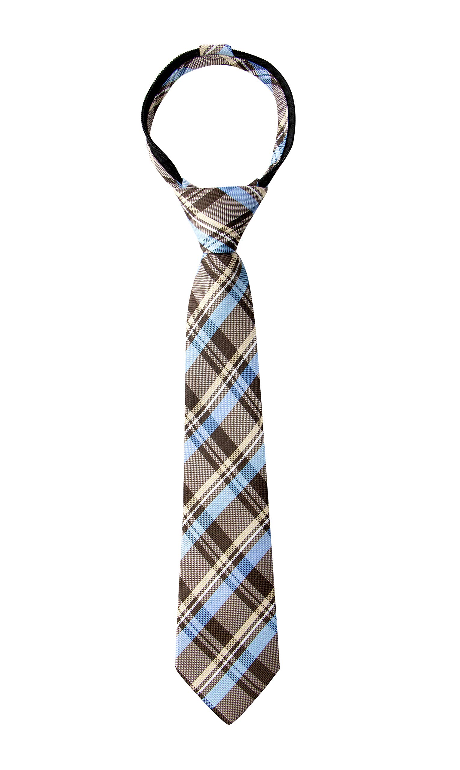Spring Notion Boy&amp;#39;s Tartan Plaid Woven Zipper Tie