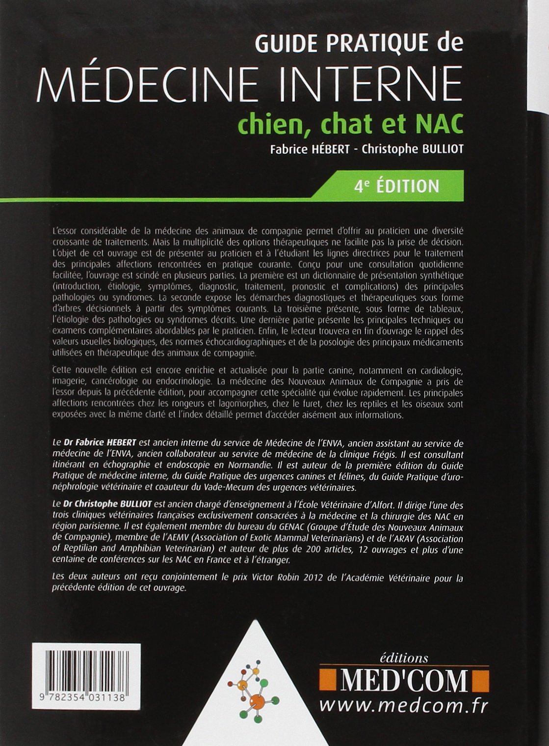 Guide Pratique De Medecine Interne Chien Chat Et Nac 4 Ed