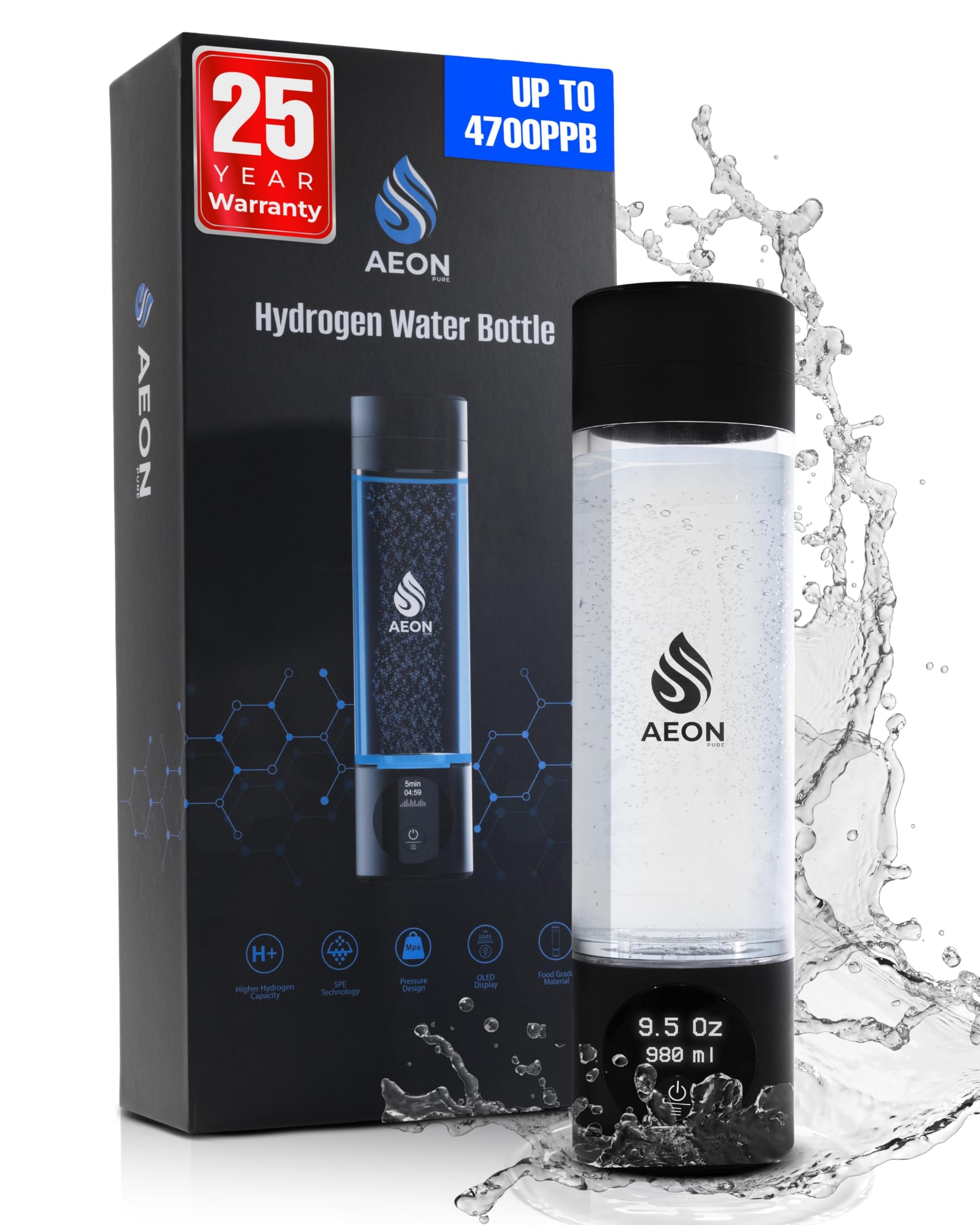 Aeon Pure Hydrogen Water Bottle Generator - Water