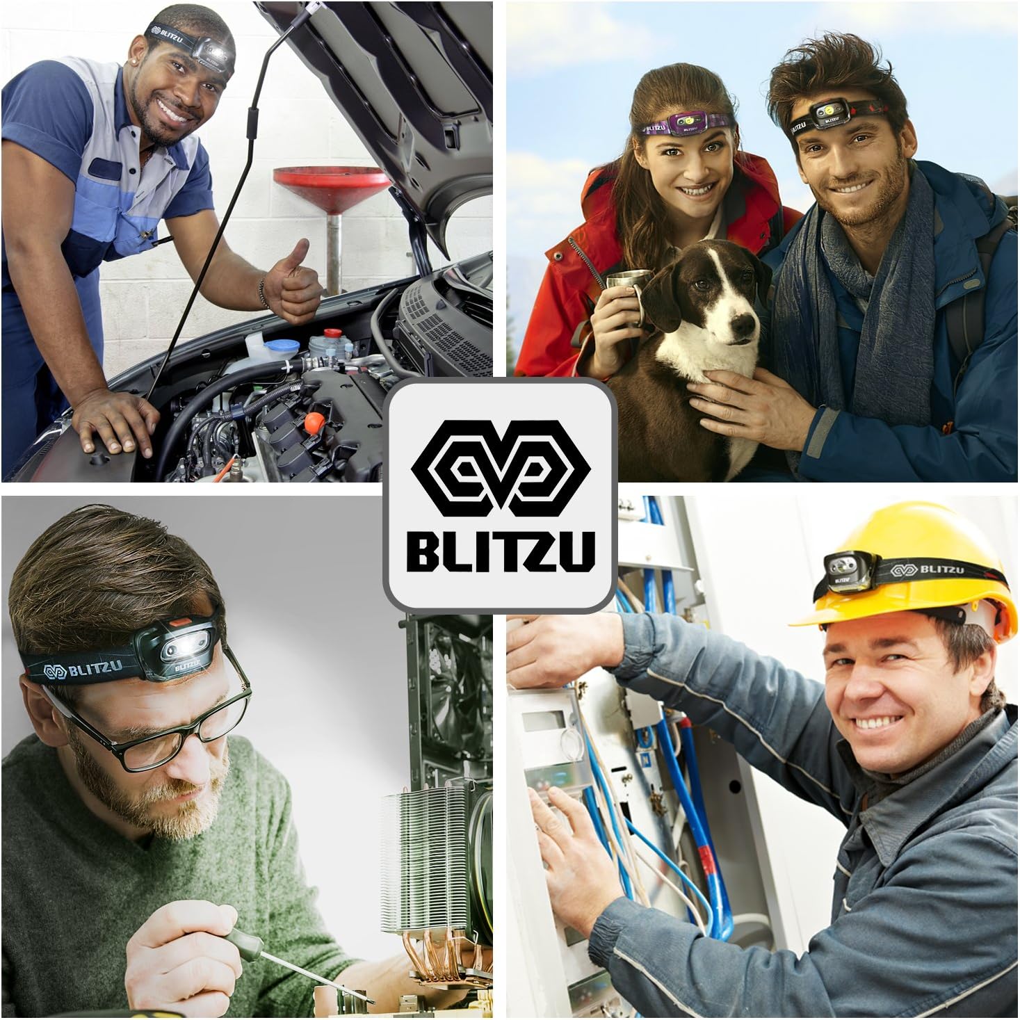 BLITZU LED Headlamp Flashlight for Adults and Kids - Waterproof Super Bright Cree Head Lamp with Red Light, Comfortable Headband Perfect for Running, Camping, Hiking, Fishing, Hunting, Jogging PINK: Sports & Outdoors