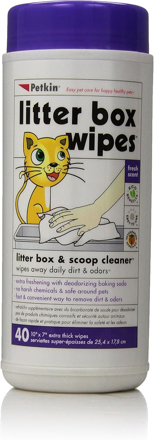Petkin Cat Litter Box Wipes Amazon.co.uk Pet Supplies