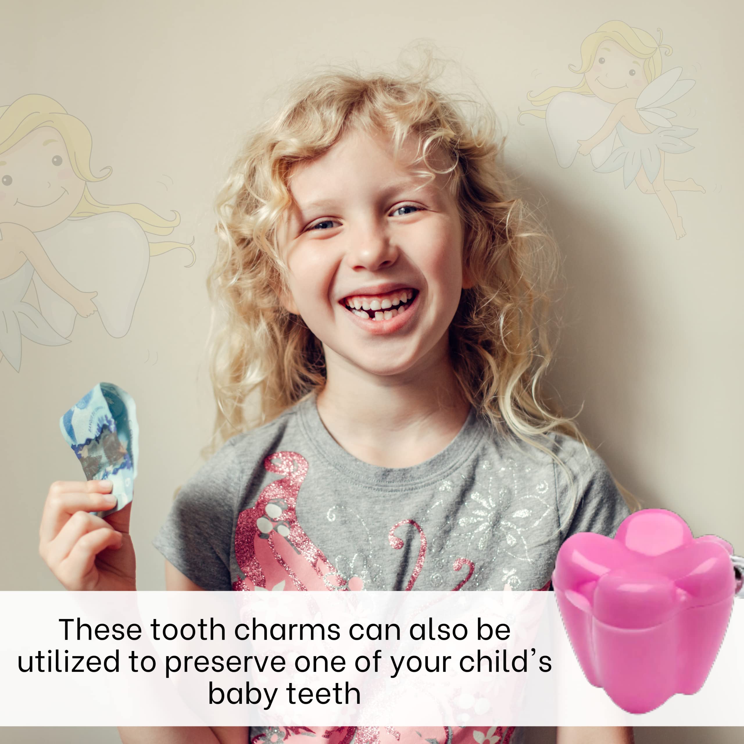 Killer's Instinct Outdoors 10PCS Tooth Holders for Kids Keepsake – Multicolor Plastic Cases for Storage Necklace for Lost Teeth Baby Boxes for Kids