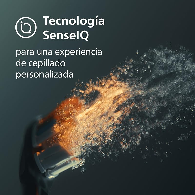 Escova de dentes elétrica Sonicare DiamondClean 9900 Prestige, com SenseIQ & App, 5 modos, 3 intensidades, carregador de mala de viagem, preto, modelo HX9992/43, preto, 4 cabeças