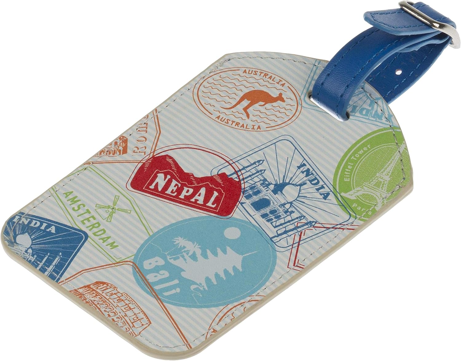 Trendz Travel Luggage Tag/Wallet Stamps - Multicoloured, Tampons Voyage (Multicolour) - TZSTALT, 12 cm - Image 3