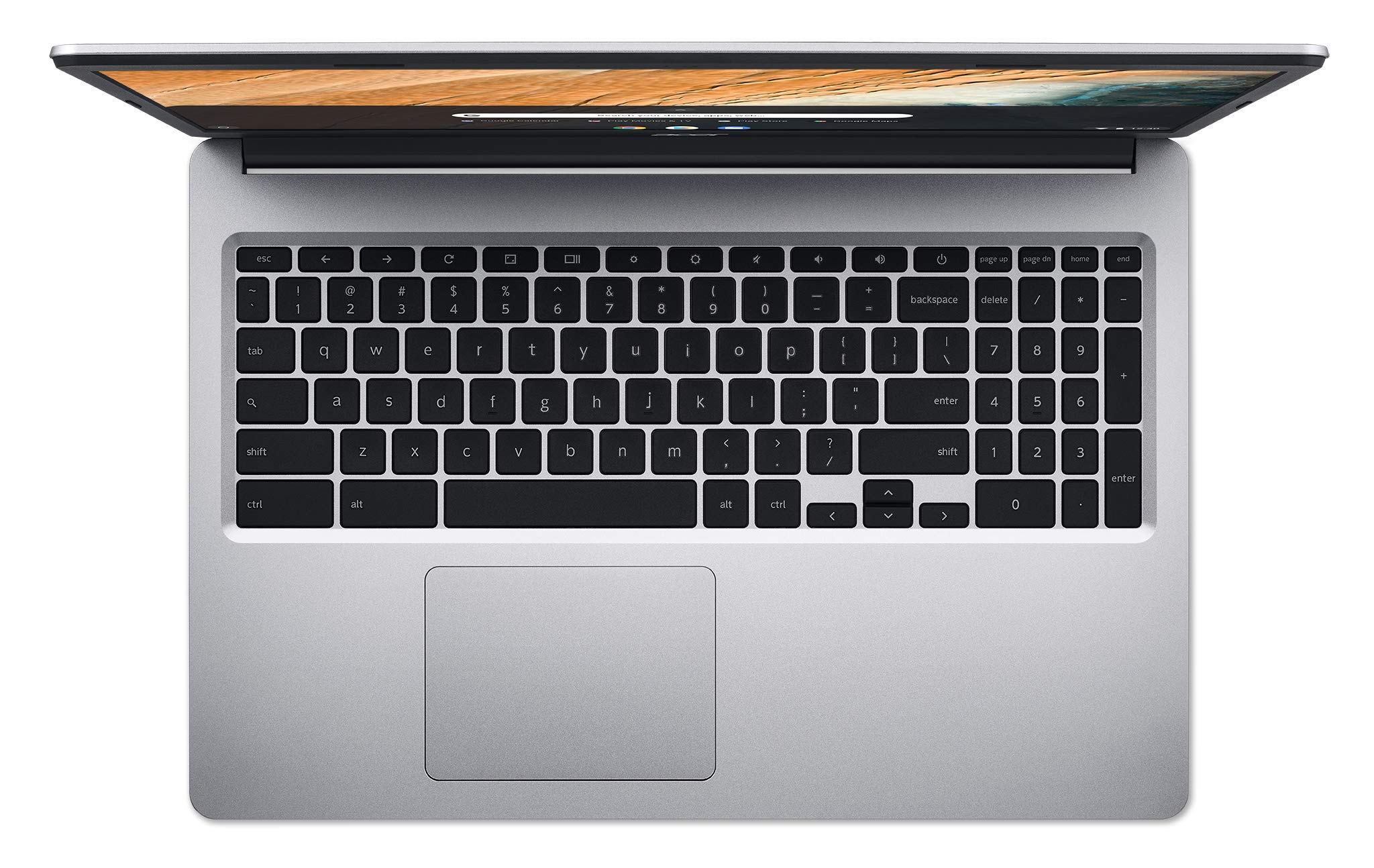 Acer (エイサー) 2022 Chromebook 315 15.6インチ フルHD 1080p IPS タッチスクリーン ノートパソコン PC Intel Celeron N4020 デュアルコアプロセッサー 4GB DDR4 RAM 64GB eMMC ウェブカメラ WiFi バッテリー寿命12時間 クロム OS シルバー