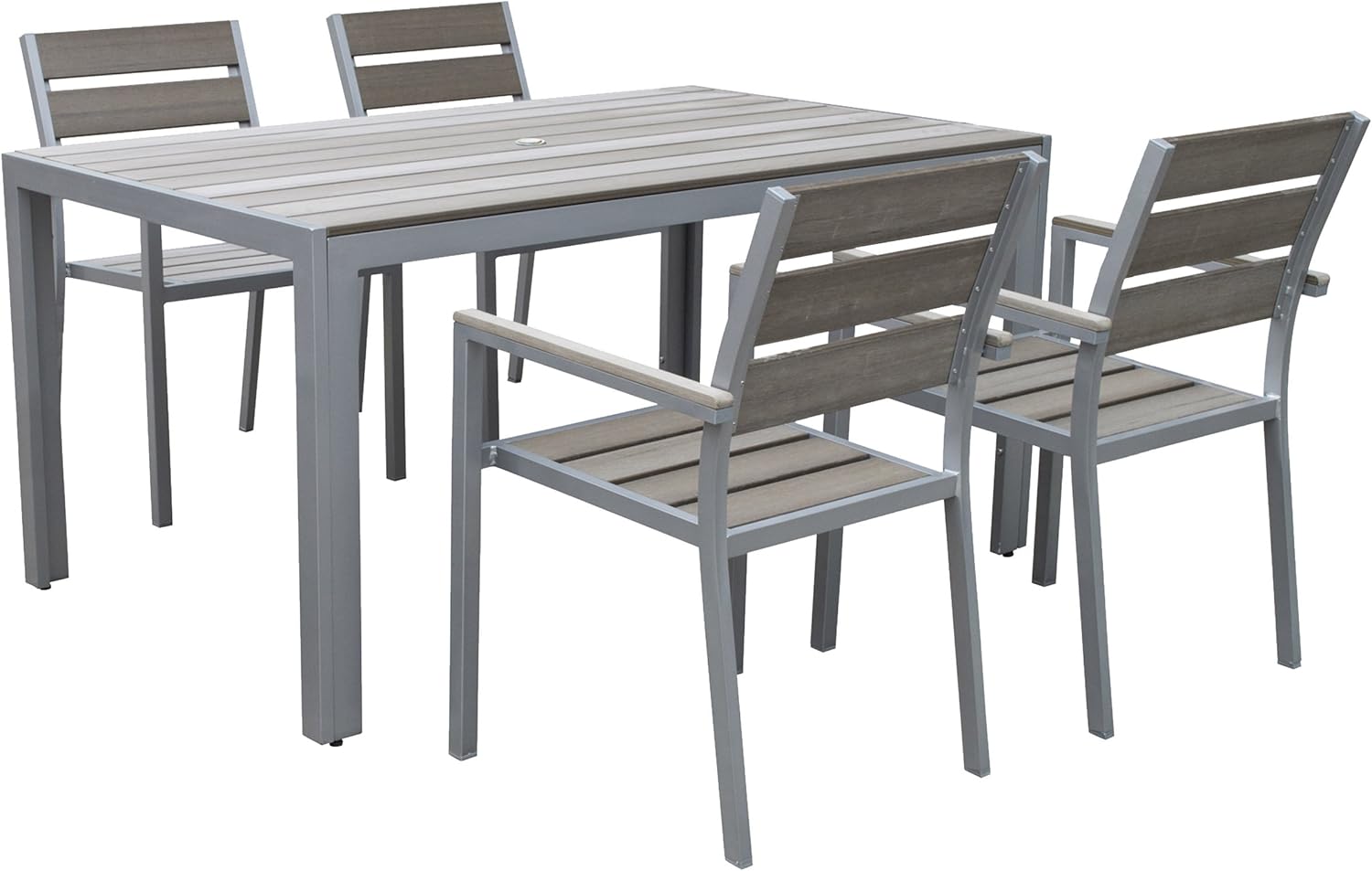 Best Corliving Gallant Sun Bleached Grey Square Outdoor Dining Table