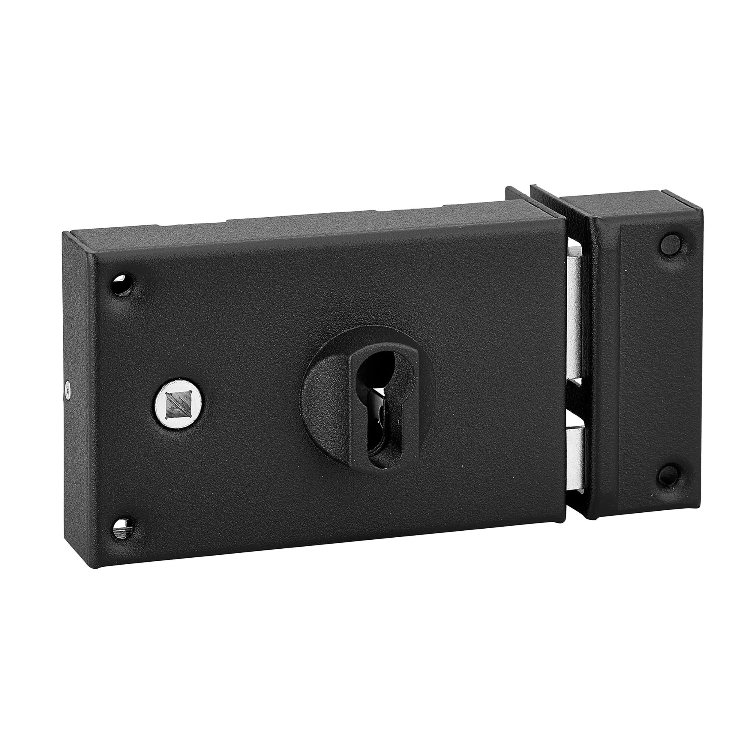 THIRARD FABRICANT DE SECURITE DEPUIS 1920 Thirard 00086110 Case 140 x 88 mm-Straight Version Lock- Horizontal Wall Light- Easy to Use-2-Turn Mechanism, Black
