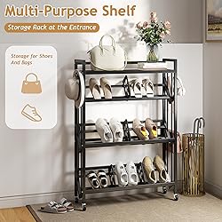 ybaymy Book Carts with Wheels Library Rolling Book