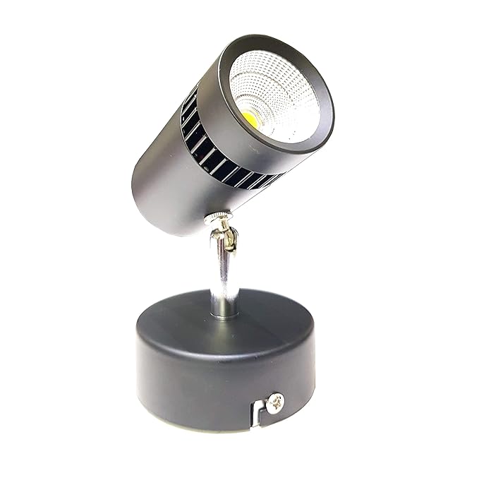 Mufasa 6 Watts Black Body LED Spot Light/Focus Light (for Wall or Ceiling Mount) (Warm White)