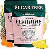 Premium Feminine PH Balance Gummies for Women's Health,Vaginal Sugar Free Probiotics for Immune Support,Hawaiian Pineapple Gu