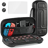 RaceGT Carrying Case for Nintendo Switch 2 - Storage Case Accessories Bundle with Screen Protector, Thumb Grip Caps , 10 Game Cards Slots, Hard Shell Portable Travel Bag Pouch