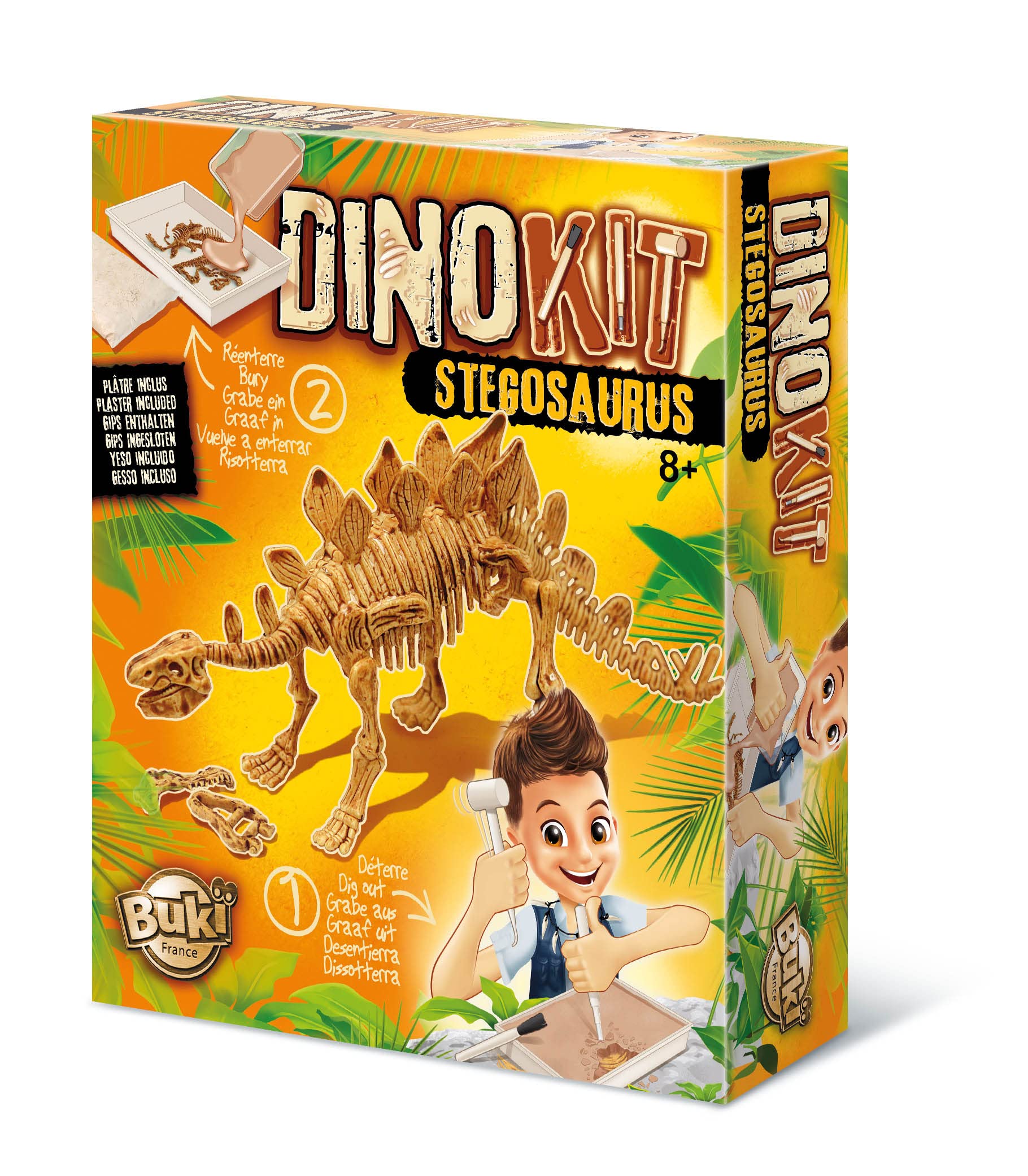 Buki France Dino Excavation Kit - Stegosaurus - Geology, Exploratory Skills, Ages 8+
