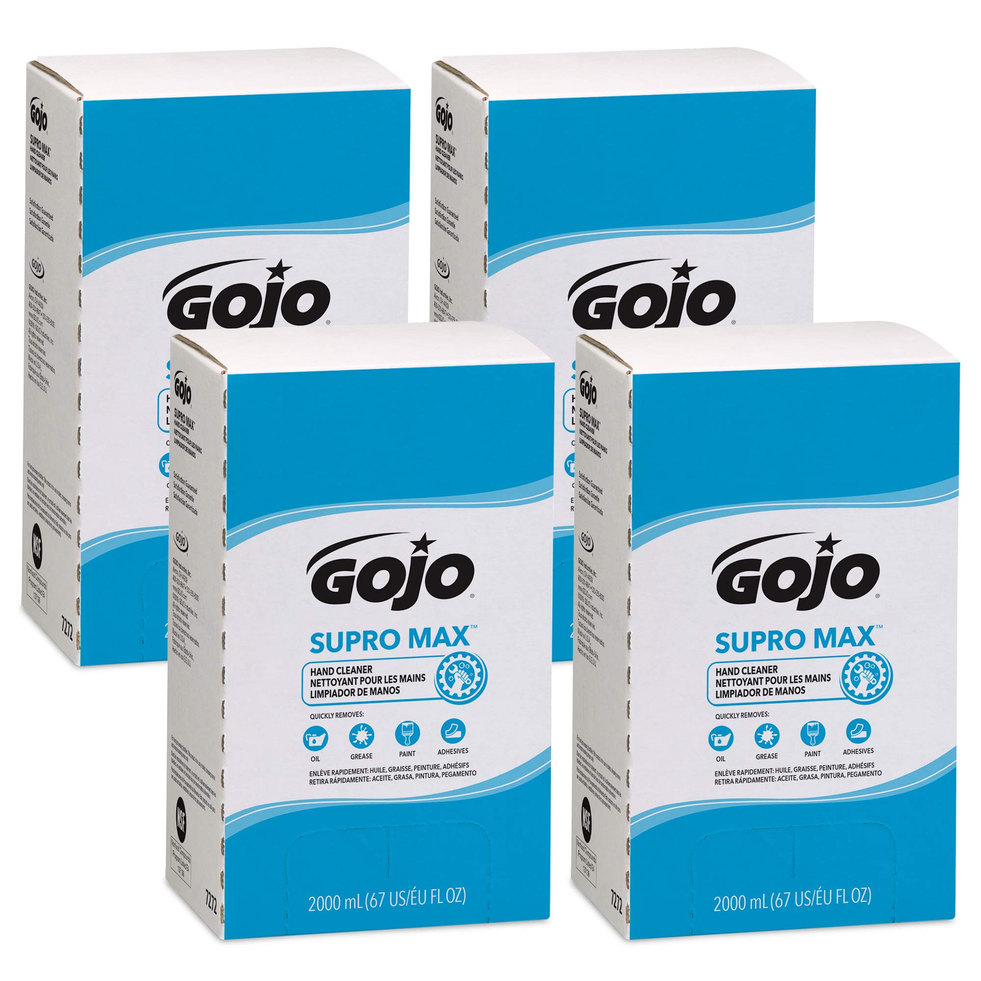 Photo 1 of GOJO SUPRO MAX Hand Cleaner, Citrus Scent, 2000 mL Heavy Duty Hand Cleaner Refill for GOJO PRO TDX Push-Style Dispenser (Pack of 1) - 7272-04