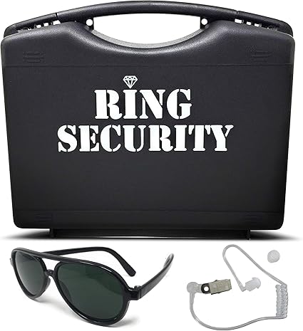 Amazon Com Wedding Ring Security Box With Black Sun Glasses And Top Secret Spy Ear Piece Ring Bearer Gifts Special Agent Ring Bearer Suitcase For Kids Toys Games