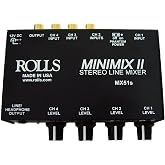 Rolls MX51S Mini Mix 2 Four-Channel Stereo Line Mixer Black