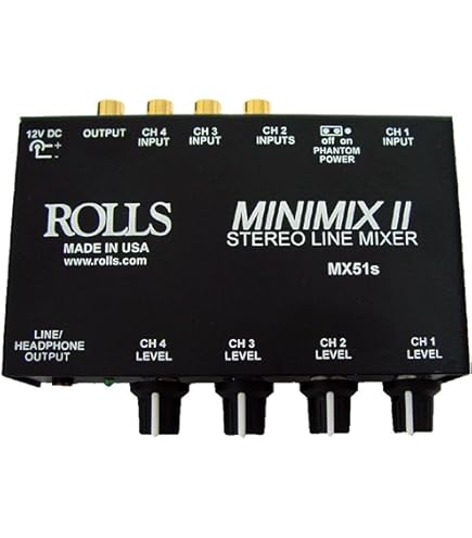 Amazon.com: Rolls MX42 Stereo Mini Mixer : Musical Instruments