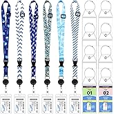 18 Pcs Cruise Lanyards Adjustable Lanyard with Retractable Reel Waterproof ID Badge Holder Luggage Tags for All Cruise Essentials Accessories(Sea Animal)