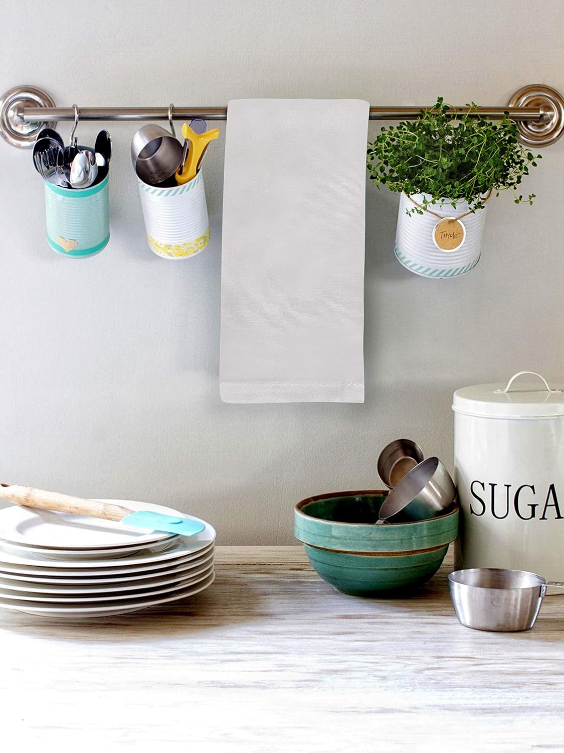 Urban Villa White 18 By 18 Inches Casement Weave Ultra Soft Premium Quality Dinner Napkins 100% Cotton Set of 12 White Cloth Napkins with Mitered Corners, Durable Hotel Quality, Pre-washed.: Kitchen & Dining