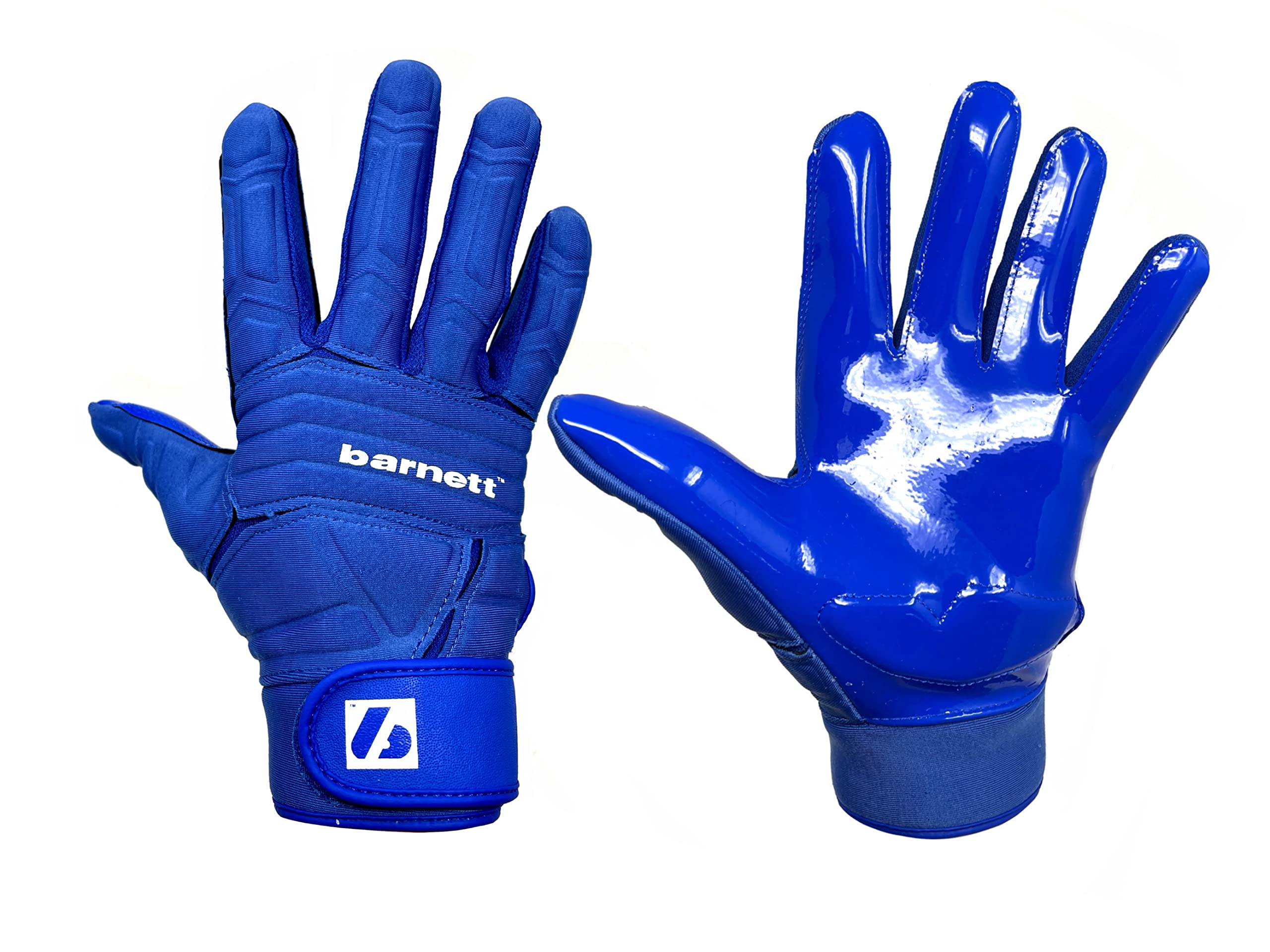 BARNETT FLG-03 Blue Professional Linemen football gloves, OL, DL (L)