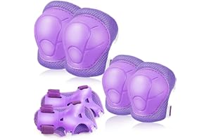 BOSONER Roller and Skating Pads for Kids: Knee Pads and Elbow Pads for Kids/Youth 3-15 - Girls/Boys Protection Gear
