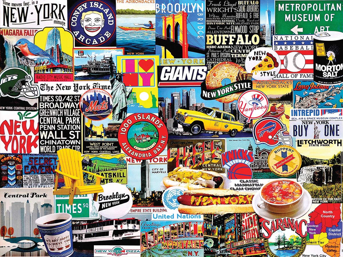 White Mountain New York, New York! 1000 piece jigsaw puzzle 760mm x 610mm (wmp)