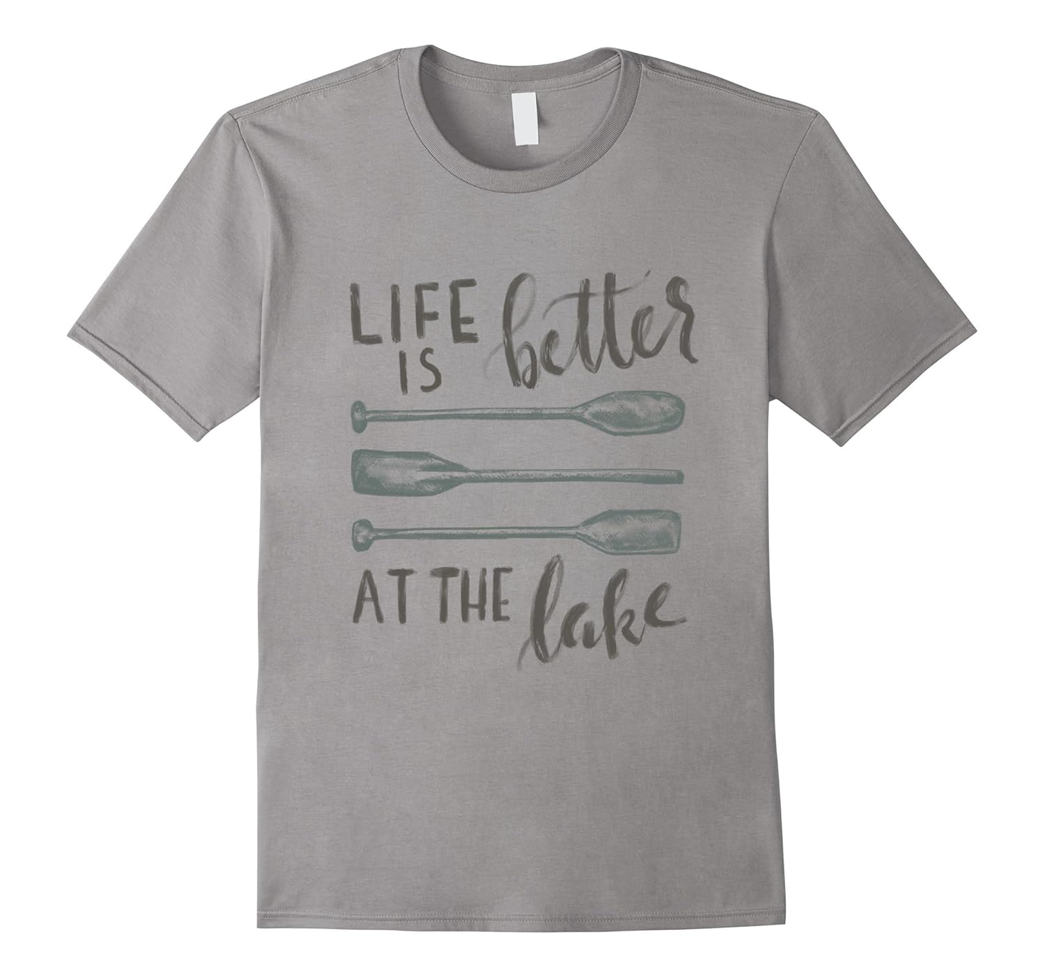 Life is Better at the Lake Oar Paddle Nautical T Shirt-Rose