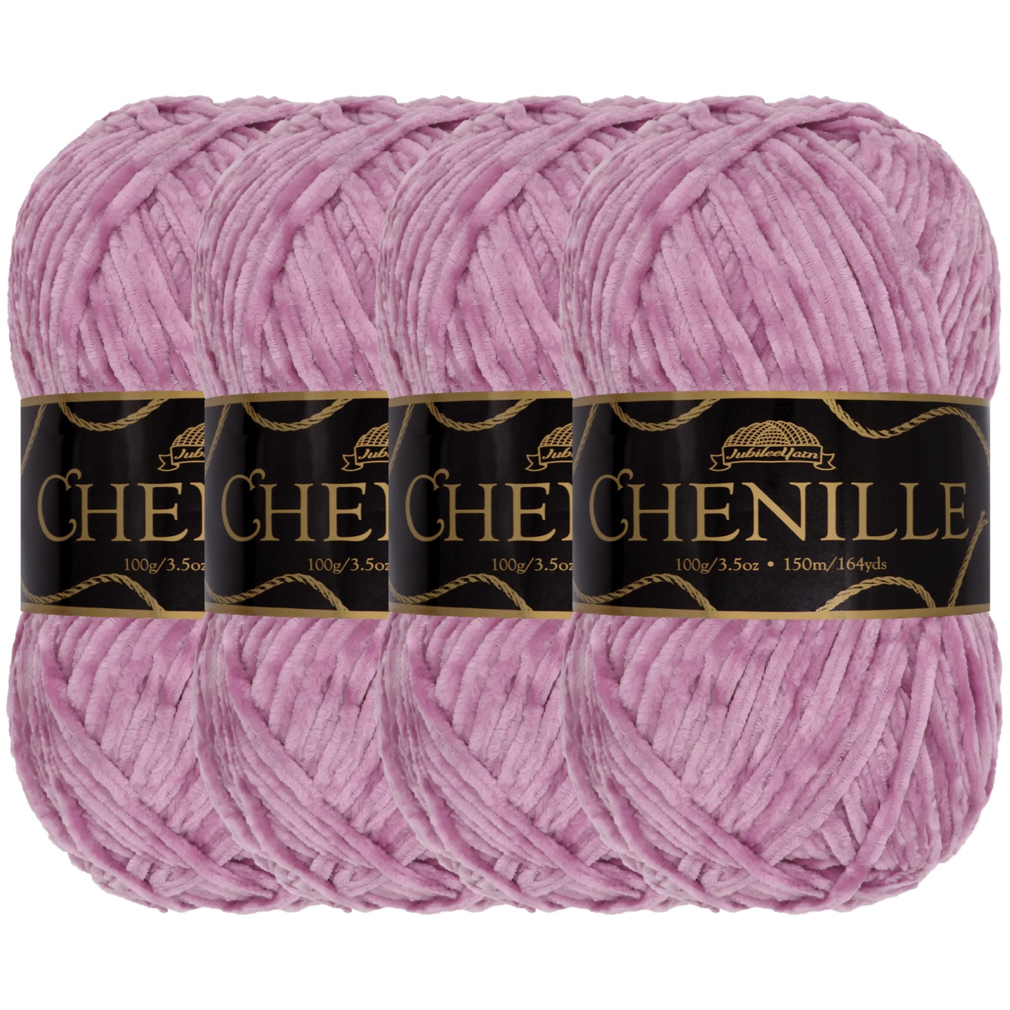JubileeYarn Chenille Yarn - Worsted Weight - 100g/skein (4 Skeins, 121 Zenzai)