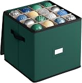 SONGMICS Christmas Decoration Storage Box 64 Slots 7.6 cm Green RFB036C01