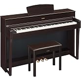 Yamaha YDP184 Console Digital Piano with Weighted 88-Key Graded Hammer 3 Action, CFX Concert Grand Piano Sound, Includes Bench (Dark Rosewood)