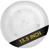 Rotaglass 13.5" Microwave Glass Turntable Plate, 13.5" / 34.3cm Microwave Tray Replacement Glass Plate, Glass Tray Replacement for LG,Samsung，GE, Magic Chef, Hotpoint, Panasonic, Kenmore, etc