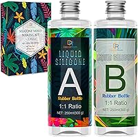 Silicone Mold Making Kit - Liquid Translucent Silicone Rubber for Silicone Molds Making - Easy 1:1 Mixing Ratio Silicone for 