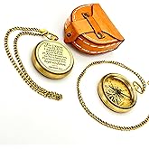 for I Know The Plans I Have for You, Jeremiah 29:11, Brass Engraved Gift Compass, Baptism Gifts for Boys, Girls - First Communion Gifts for Boys, Christian Gifts for Men, Graduation