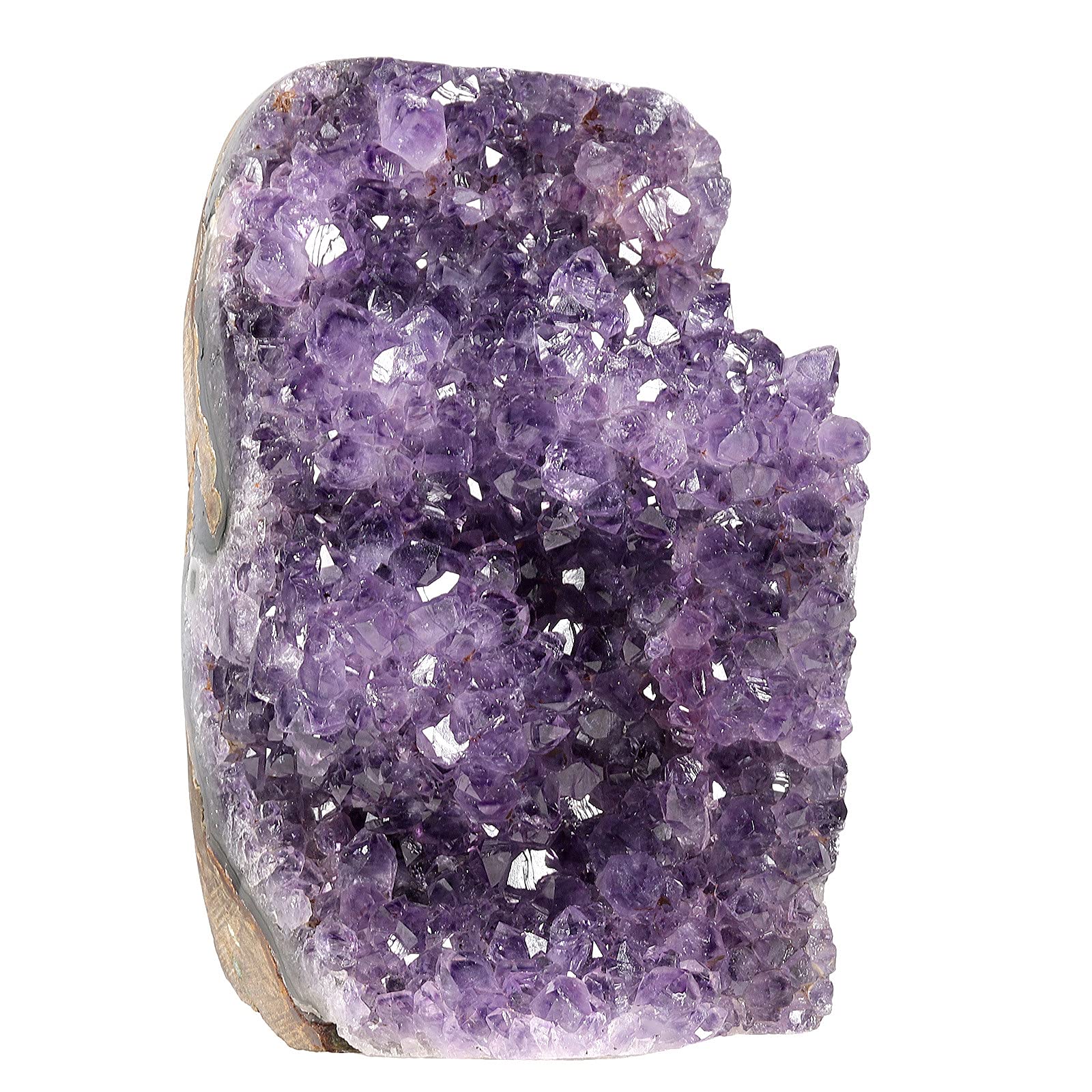 Nupuyai Natural Amethyst Crystal Quartz Cluster, Mineral Geode Druzy Specimen Stone for Reiki Healing Home Decoration (800-900g)