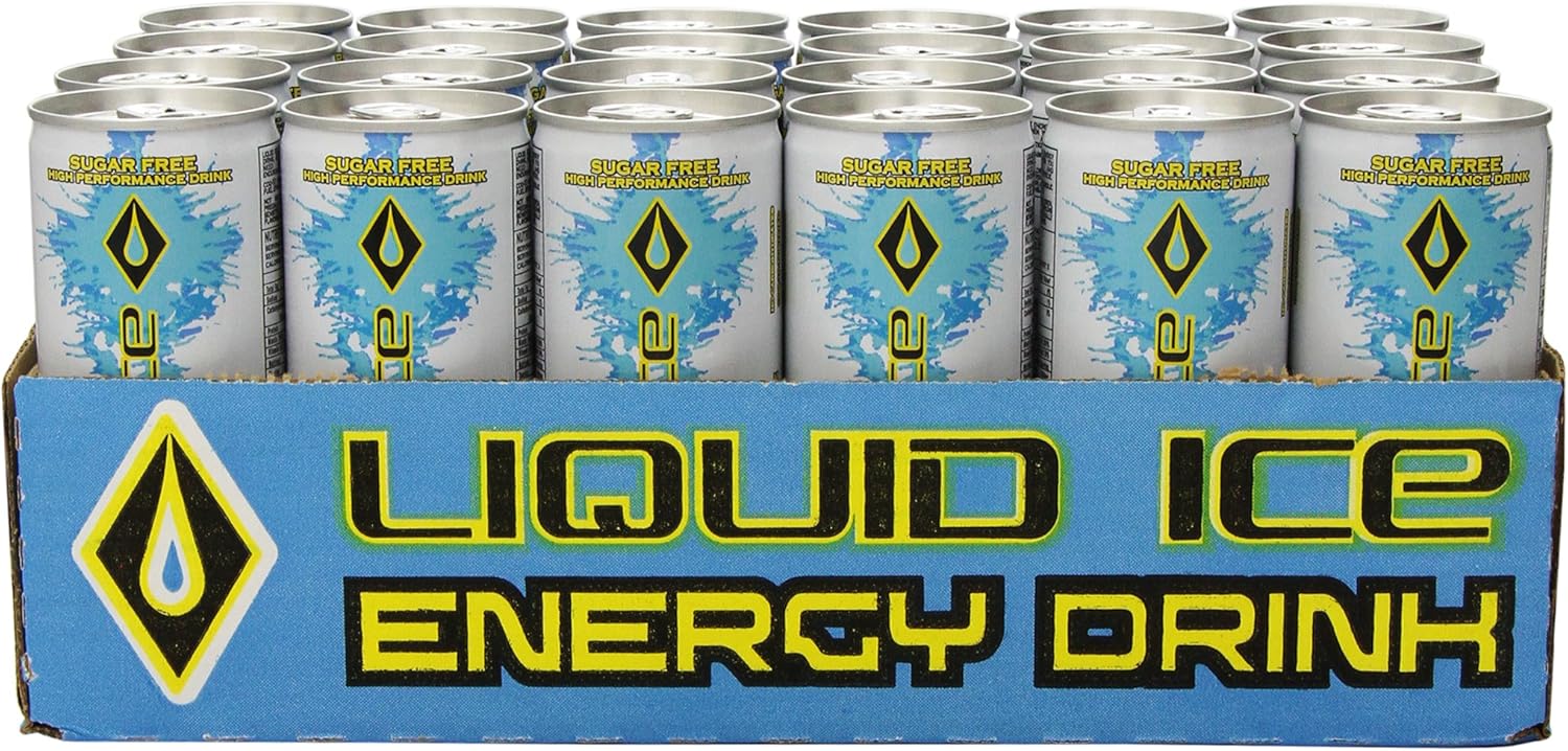 Liquid Ice Energy Drink Sugar Free, 8.3Ounce Cans (Pack of