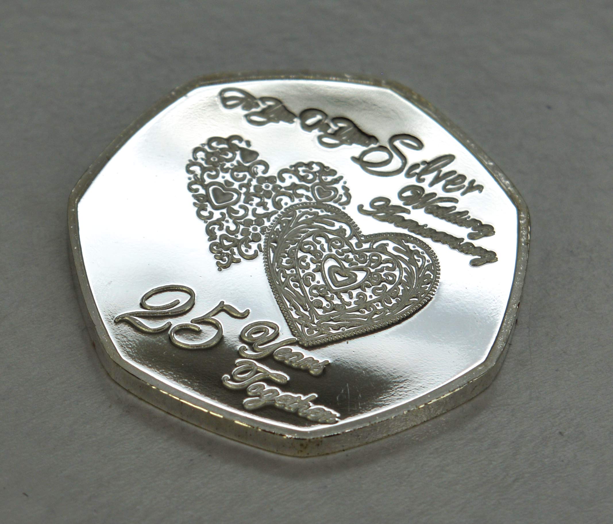 The Commemorative Coin Company 25th Silver Wedding Anniversary Fine Silver Commemorative Gift Present 25 Years Together Buy Online In Dominica At Dominica Desertcart Com Productid 204621966
