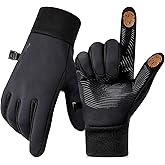AOPREL Winter Gloves Men Women Windproof Touchscreen Gloves with Liner Thermal,Running Gloves for Cycling Driving Daily Work