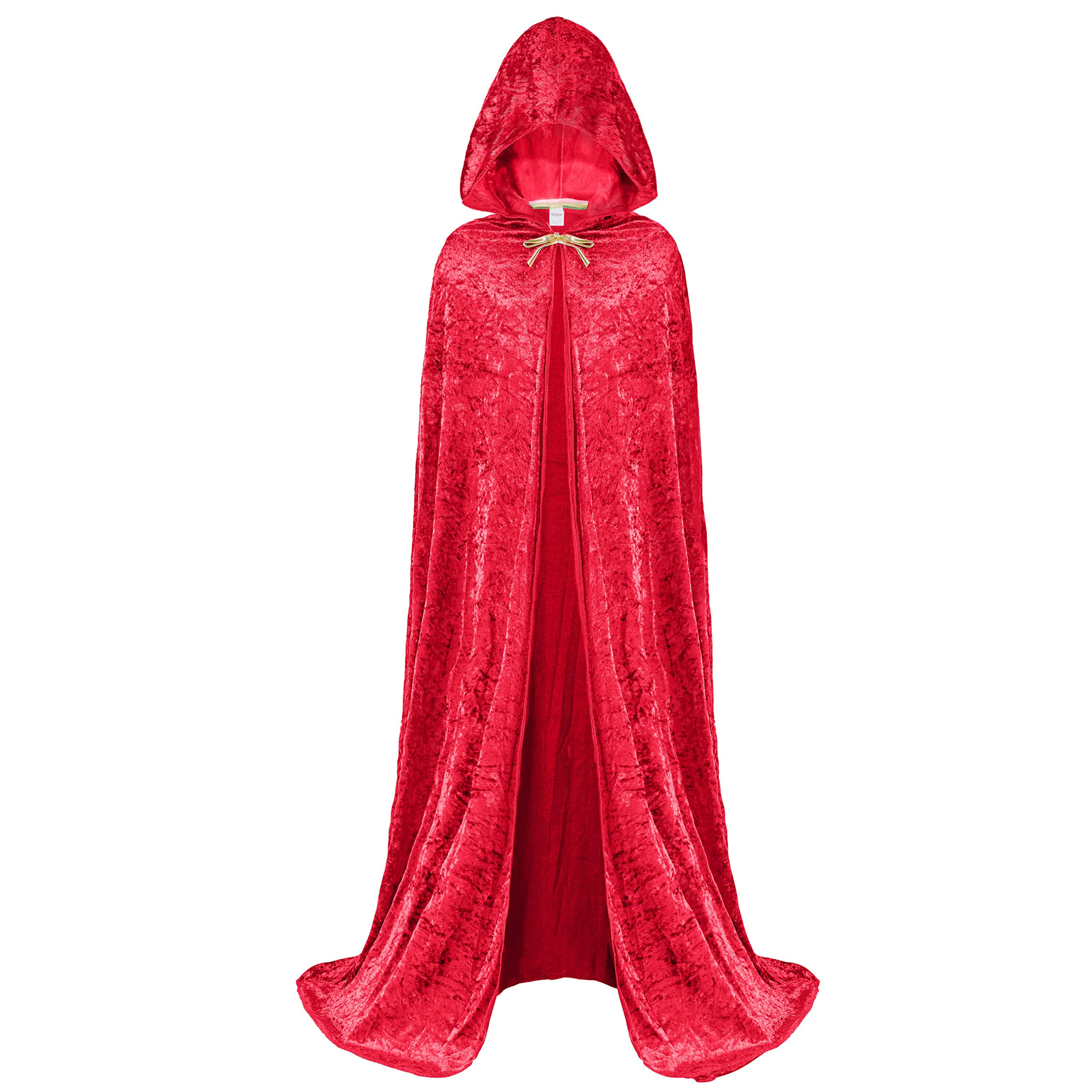 Spooktacular Creations Hooded Velvet Cloak Halloween Women Witch Cape Costume Accessory