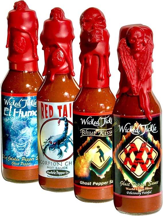 Hot Sauce Gift Set Hottest Ghost Pepper Scorpion Wax
