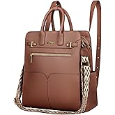 JKAOO Backpack Purse for Women PU Leather Travel Backpack, 4 in 1 Designer Convertible Backpack Purse with Removable Strap (Brown)