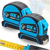 OX Tools Pro Dual Auto Lock Tape Twinpack 8m 26ft Blue OX-P505488