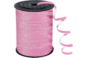 YOYOWY 500 Yard Pink Curling Ribbon for Gift Wrapping, Balloon String Ribbons for Crafts and Flower Bouquet, Christmas Gift Wrap Ribbon (Pink)