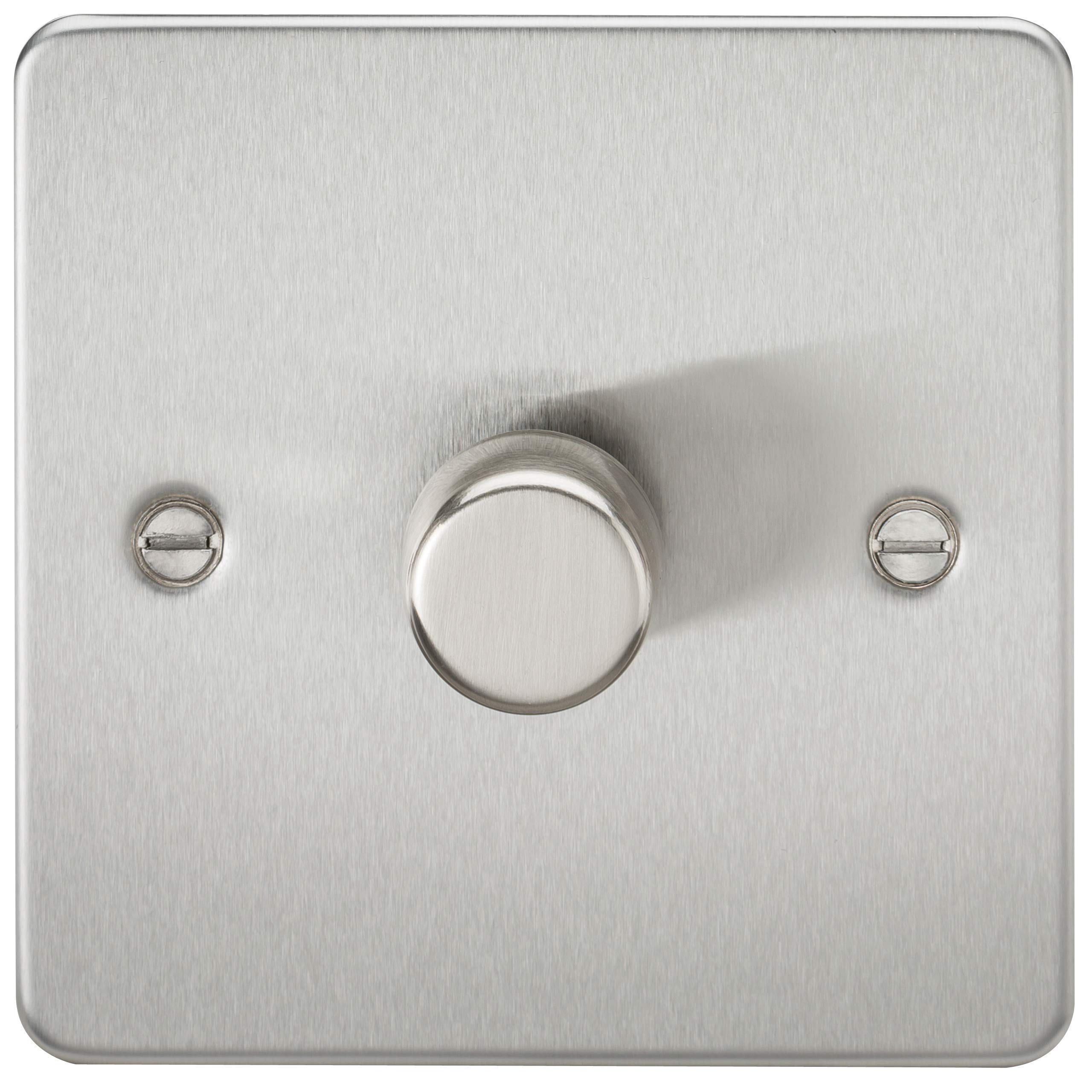 1G 2-way 10-200W (5-150W LED) Intelligent dimmer - Brushed Chrome — image 1