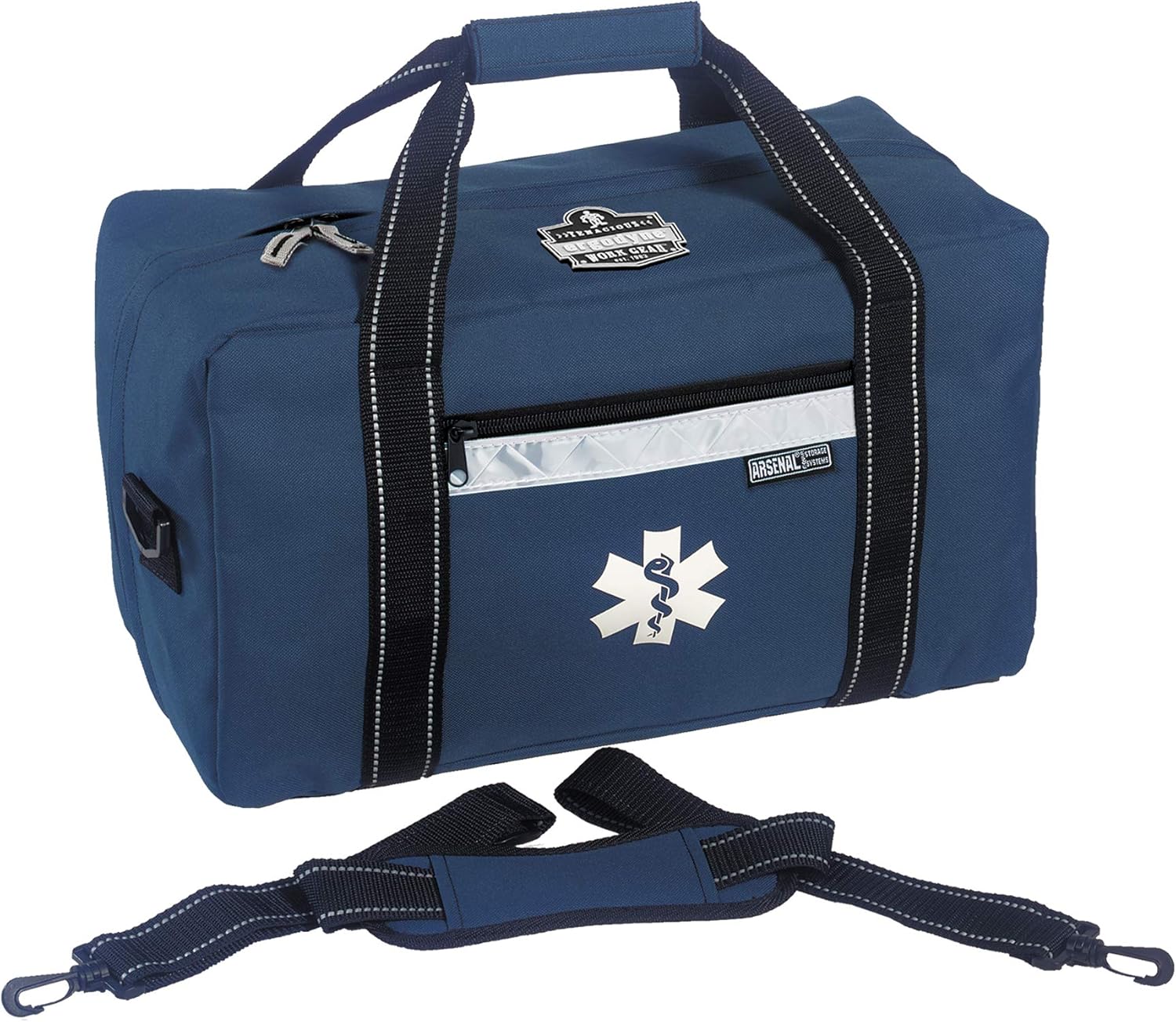 Ergodyne Arsenal 5220 Responder Trauma Bag, Blue with Class A First Aid Kit Supplies Included - - 